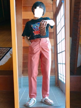 「アイテム（Tシャツ/カットソー）」を使った、おちさん（レディース・155cm）の夏コーディネート