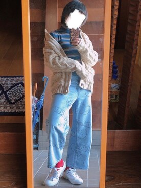 「COMME　CA COMMUNE（コムサコミューン）のアイテム（ジャケット/アウター）」を使った、おちさん（レディース・155cm）の春コーディネート