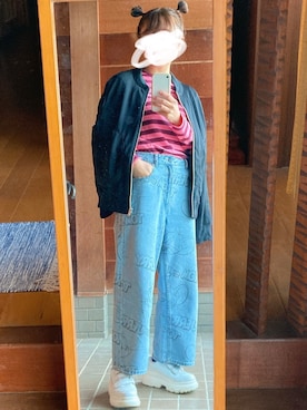 「BG（ビージー）のアイテム」を使った、おちさん（レディース・155cm）の秋コーディネート