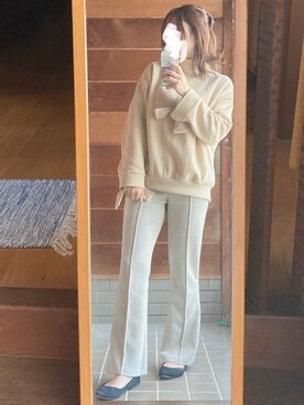 「COQULE（コクレ）のアイテム（スウェット）」を使った、おちさん（レディース・155cm）の冬コーディネート