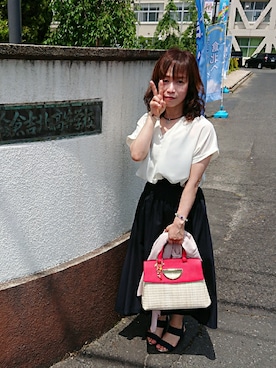 「サマンサタバサ」｜「アイテム（サンダル）」を使った、Naoko さん（レディース・148cm）の春コーディネート