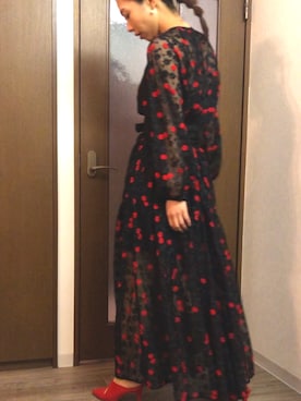 「結婚式」｜「アイテム（パンプス）」を使った、えつこさん（レディース・161cm）の秋コーディネート