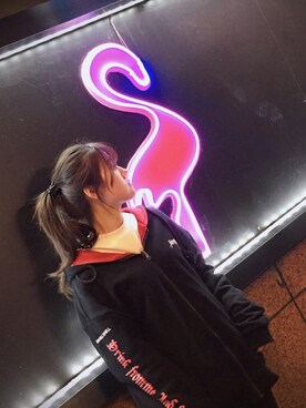 「VETEMENTS（ヴェトモン）のアイテム（モッズコート、ブラック系）」を使った、Yofii_さん（レディース）の秋コーディネート
