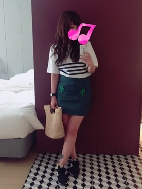 「8seconds（エイトセカンズ）のアイテム（バッグ）」を使った、totoCHANさん（レディース・153cm）の夏コーディネート