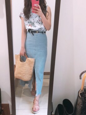 「8seconds（エイトセカンズ）のアイテム（バッグ）」を使った、totoCHANさん（レディース・153cm）の夏コーディネート