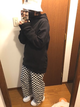 「フォローミー」｜「アイテム（キャスケット）」を使った、すいーとぽてとさん（レディース・160cm）の冬コーディネート