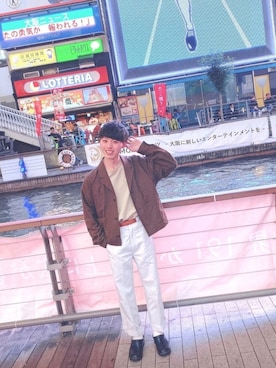 「CLANE（クラネ）のアイテム（パンツ）」を使った、KEIさん（メンズ・176cm）の秋コーディネート