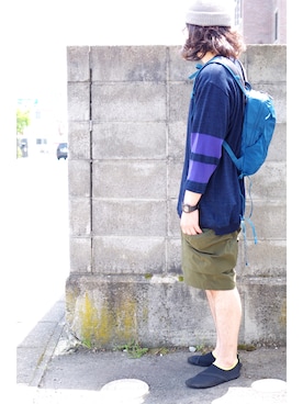 「7分袖」｜「アイテム（スリッポン）」を使った、Yushi Amanoさん（メンズ・174cm）の春コーディネート