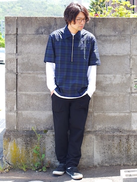 「SpinnerBait（スピナーベイト）のアイテム（パンツ）」を使った、Yushi Amanoさん（メンズ・174cm）の春コーディネート