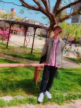 「RAGEBLUE（レイジブルー）のアイテム（その他アウター）」を使った、YUYAさん（メンズ・165cm）の春コーディネート