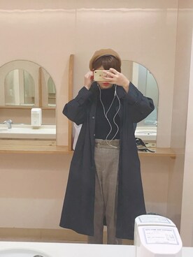 「トイレから失礼しやす」｜「アイテム（トレンチコート）」を使った、waveさん（レディース・166cm）の秋コーディネート