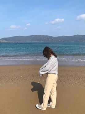 「OLIVE des OLIVE（オリーブデオリーブ）のアイテム（Tシャツ/カットソー、ホワイト系）」を使った、Hozu🧸さん（レディース）の冬コーディネート