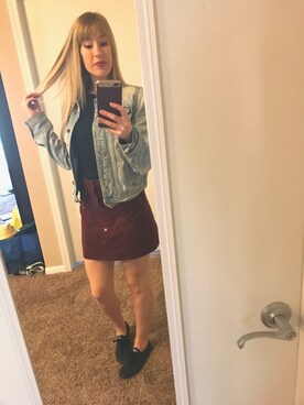 「Abercrombie&Fitch（アバークロンビーアンドフィッチ）のアイテム（デニムジャケット）」を使った、KTRさん（レディース・173cm）の春コーディネート