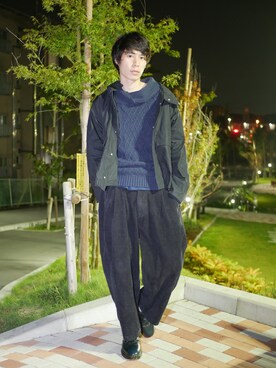 「niko and...（ニコアンド）のアイテム（マウンテンパーカー）」を使った、現役看護師モデル【kou】さん（メンズ・177cm）の秋コーディネート