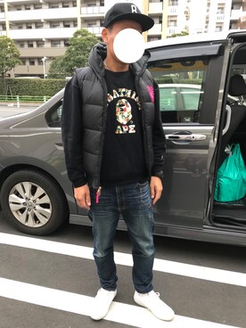 「ベンデイビス」｜「アイテム（スウェット）」を使った、TA2YA29さん（メンズ・169cm）の秋コーディネート