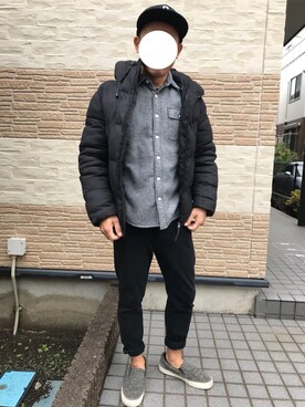 「ベンデイビス」｜「アイテム（ダウンジャケット/コート）」を使った、TA2YA29さん（メンズ・169cm）の冬コーディネート