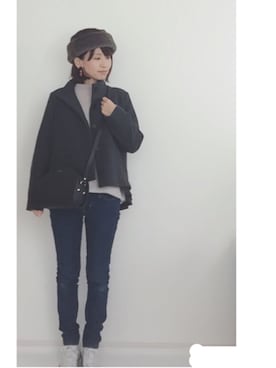 「ハーフムーンバック」｜「アイテム（その他アウター）」を使った、Mi-chaan○さん（レディース・159cm）の冬コーディネート