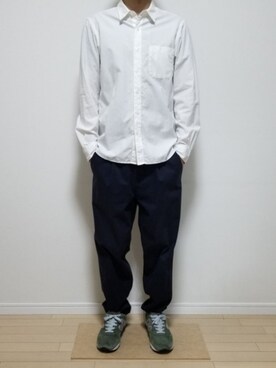「NEW BALANCE（ニューバランス）のM1400MG（スニーカー、グリーン系）」を使った、だいさん（メンズ・170cm）の秋コーディネート