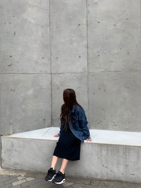 「Mila Owen」｜「アイテム（デニムジャケット）」を使った、ayachibiさん（レディース・152cm）の秋コーディネート