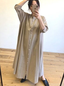 「Libra Cue（リブラ キュー）のアイテム（ワンピース）」を使った、Libra Cue_abeさん（レディース・158cm）の夏コーディネート