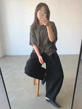 「Libra Cue（リブラ キュー）のアイテム（パンツ）」を使った、Libra Cue_abeさん（レディース・158cm）の夏コーディネート
