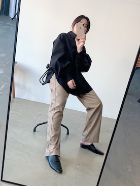 「Libra Cue（リブラ キュー）のアイテム（パンツ）」を使った、Libra Cue_abeさん（レディース・158cm）の秋コーディネート