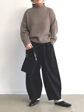 「Libra Cue（リブラ キュー）のアイテム（パンツ）」を使った、Libra Cue_abeさん（レディース・158cm）の秋コーディネート