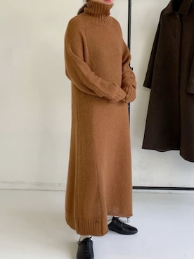 「Libra Cue（リブラ キュー）のアイテム（ワンピース/ドレス）」を使った、Libra Cue_abeさん（レディース・158cm）の秋コーディネート