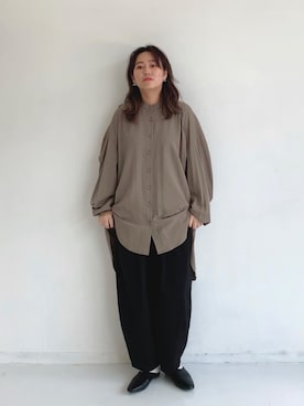 「Libra Cue（リブラ キュー）のアイテム（パンツ）」を使った、Libra Cue_abeさん（レディース・158cm）の秋コーディネート