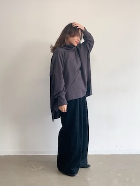 「Libra Cue（リブラ キュー）のアイテム（スラックス）」を使った、Libra Cue_abeさん（レディース・158cm）の秋コーディネート
