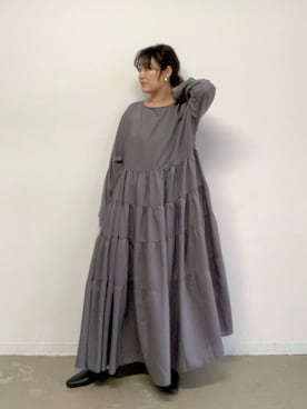 「Libra Cue（リブラ キュー）のアイテム（ワンピース）」を使った、Libra Cue_abeさん（レディース・158cm）の冬コーディネート