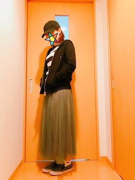 「キャップ女子」｜「アイテム（スリッポン）」を使った、occaさんさん（レディース・161cm）の春コーディネート