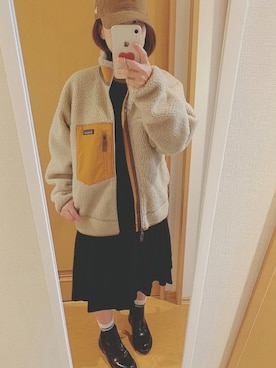 「レトロX」｜「アイテム（ワンピース/ドレス）」を使った、occaさんさん（レディース・161cm）の秋コーディネート
