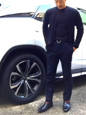 「※RECENCY OF MINE（リーセンシィ オブ マイン）のアイテム（パンツ）」を使った、エースさん（メンズ・170cm）の冬コーディネート