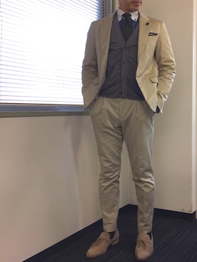 「INTERESSA（インテレッサ）のアイテム」を使った、エースさん（メンズ・170cm）の秋コーディネート