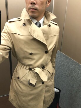 「BEAMS（ビームス）のアイテム（トレンチコート）」を使った、エースさん（メンズ・170cm）の春コーディネート