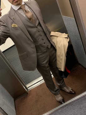 「BEAMS（ビームス）のアイテム（トレンチコート）」を使った、エースさん（メンズ・170cm）の秋コーディネート
