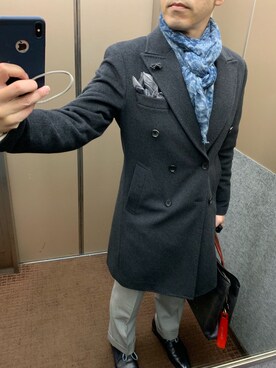 冬コート ストール のメンズコーディネート一覧 Wear