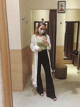 「VENCE（ヴァンス）のアイテム（パンツ）」を使った、ami🦋🤍さん（レディース・161cm）の夏コーディネート