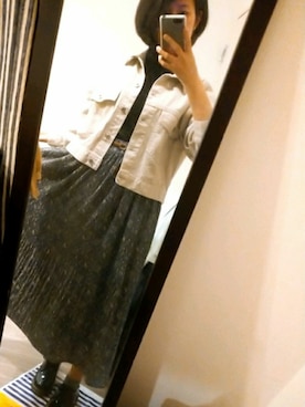 「RAY CASSIN（レイカズン）のアイテム（デニムジャケット）」を使った、yamakonaさん（レディース・165cm）の秋コーディネート