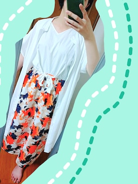 「Ray Cassin」｜「アイテム（シャツワンピース）」を使った、yamakonaさん（レディース・165cm）の夏コーディネート