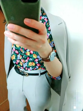 「RAY CASSIN（レイカズン）のアイテム（セットアップ）」を使った、yamakonaさん（レディース・165cm）の春コーディネート