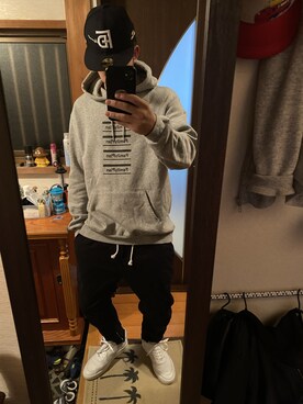「50DUPPIES（ファイブオーダッピーズ）のアイテム（帽子）」を使った、よへさん（メンズ・184cm）の冬コーディネート