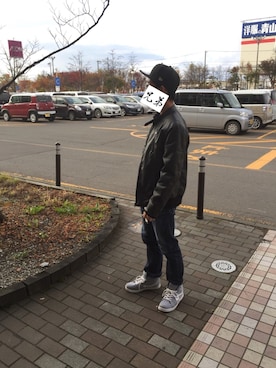 「Avail（アベイル）のアイテム（ライダースジャケット）」を使った、ドナルドさん（メンズ・170cm）の秋コーディネート