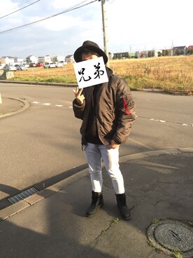 「ピース！」｜ドナルドさん（メンズ・170cm）の秋コーディネート
