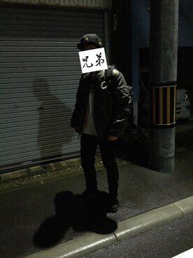 「Avail（アベイル）のアイテム（ライダースジャケット）」を使った、ドナルドさん（メンズ・170cm）の秋コーディネート