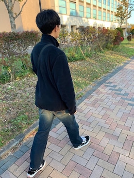 「EDWIN」｜「アイテム（その他アウター）」を使った、ドナルドさん（メンズ・172cm）の秋コーディネート