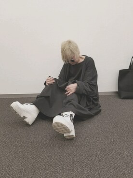 「mode」｜「アイテム（ワンピース/ドレス）」を使った、小麦さん（レディース・153cm）の冬コーディネート