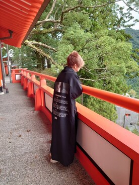 「SPINNS（スピンズ）のアイテム（ステンカラーコート）」を使った、小麦さん（レディース・153cm）の秋コーディネート