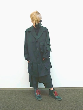 「Yohji Yamamoto（ヨウジヤマモト）のアイテム（ジャケット/アウター）」を使った、小麦さん（レディース・153cm）の春コーディネート